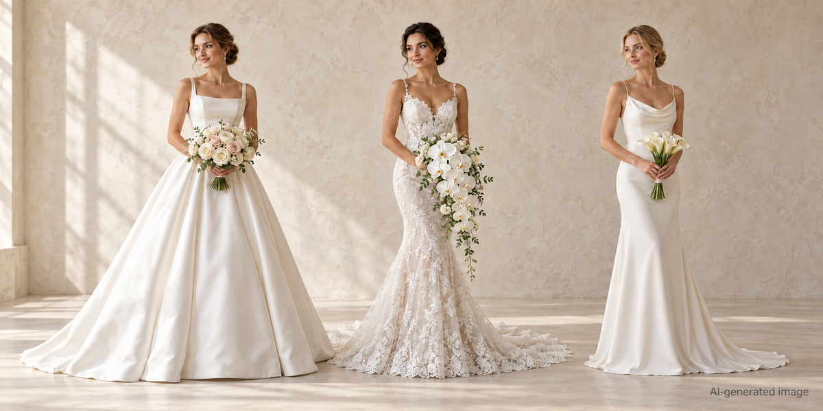 Which Bouquet Suits Your Wedding Dress? A Guide by Silhouette