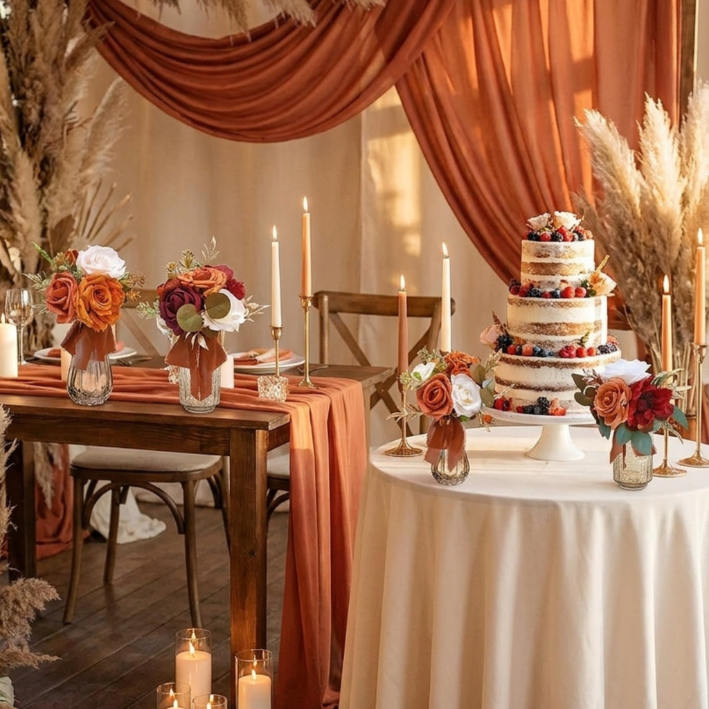 Terracotta Wedding Centerpiece Flowers – Set of 6