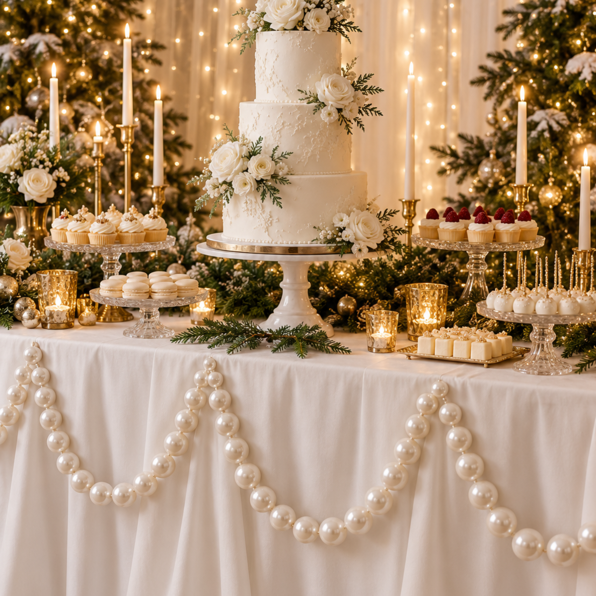 Giant Faux Pearl Garland Kit, White Soft Foam Beads for Wedding Arch