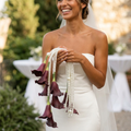 Burgundy Calla Lily Pearl Bridal Bouquet