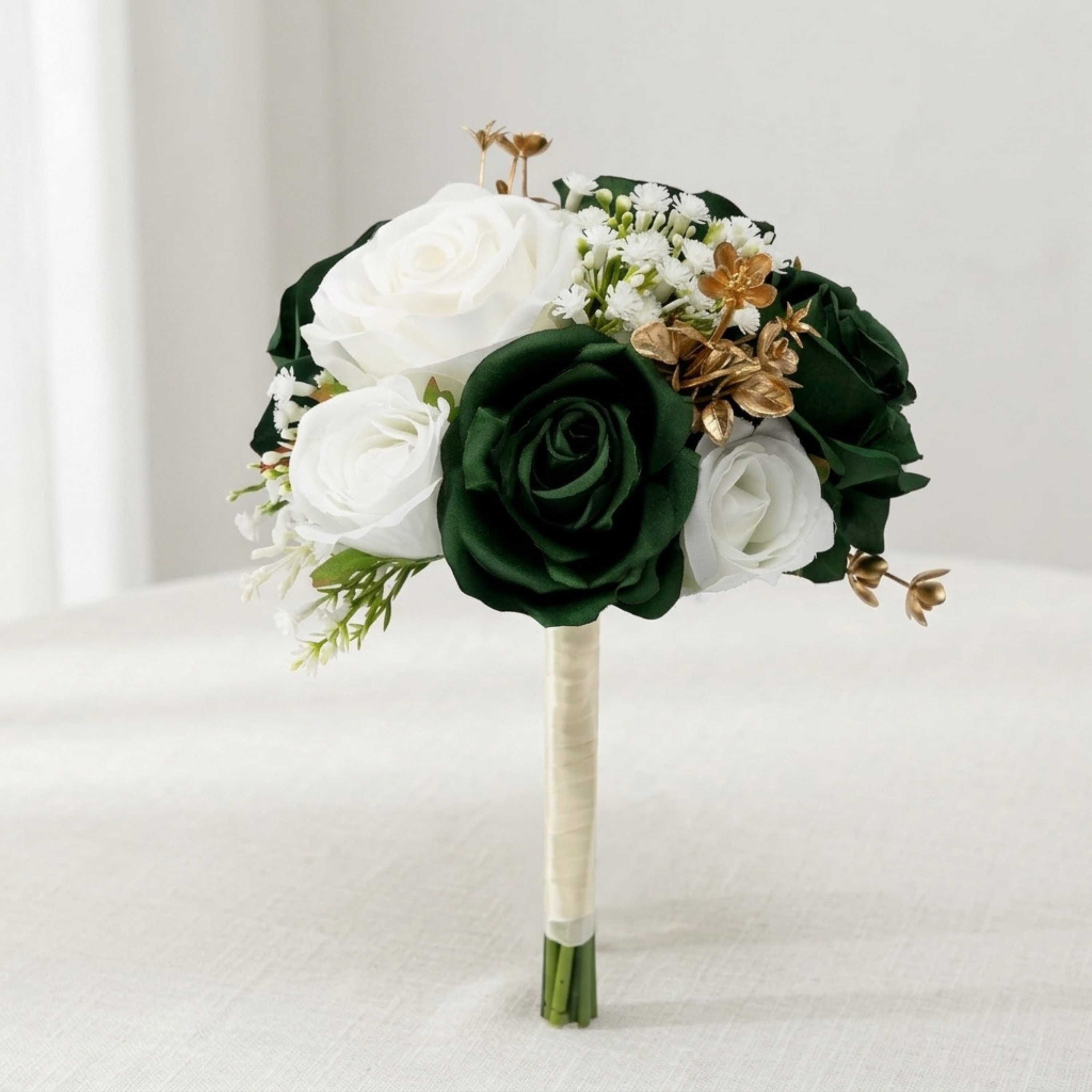 Additional view of emerald green bridesmaid bouquet set of six