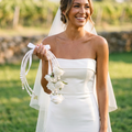 White Pearl Rose Bridal Bouquet
