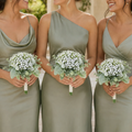 Set of 6 Faux Baby’s Breath Bridesmaid Bouquets