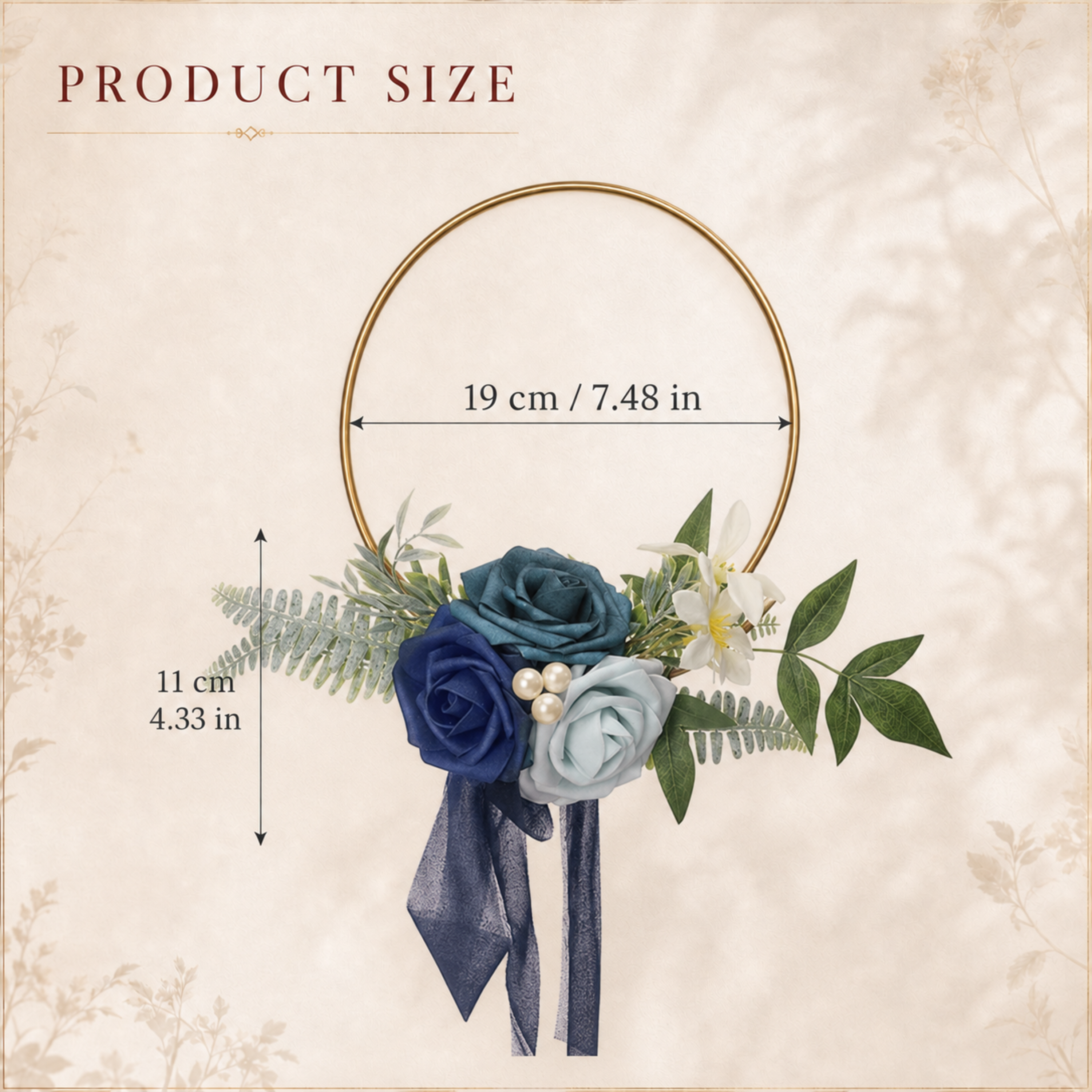 Petite Flower Girl Hoop Bouquet – Burgundy and Blush Wedding Flowers