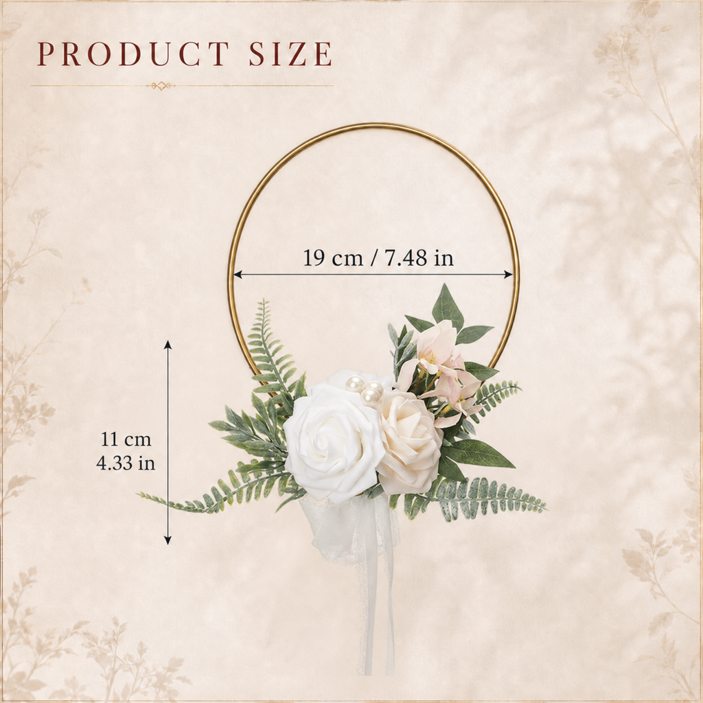 Petite Flower Girl Hoop Bouquet – Burgundy and Blush Wedding Flowers