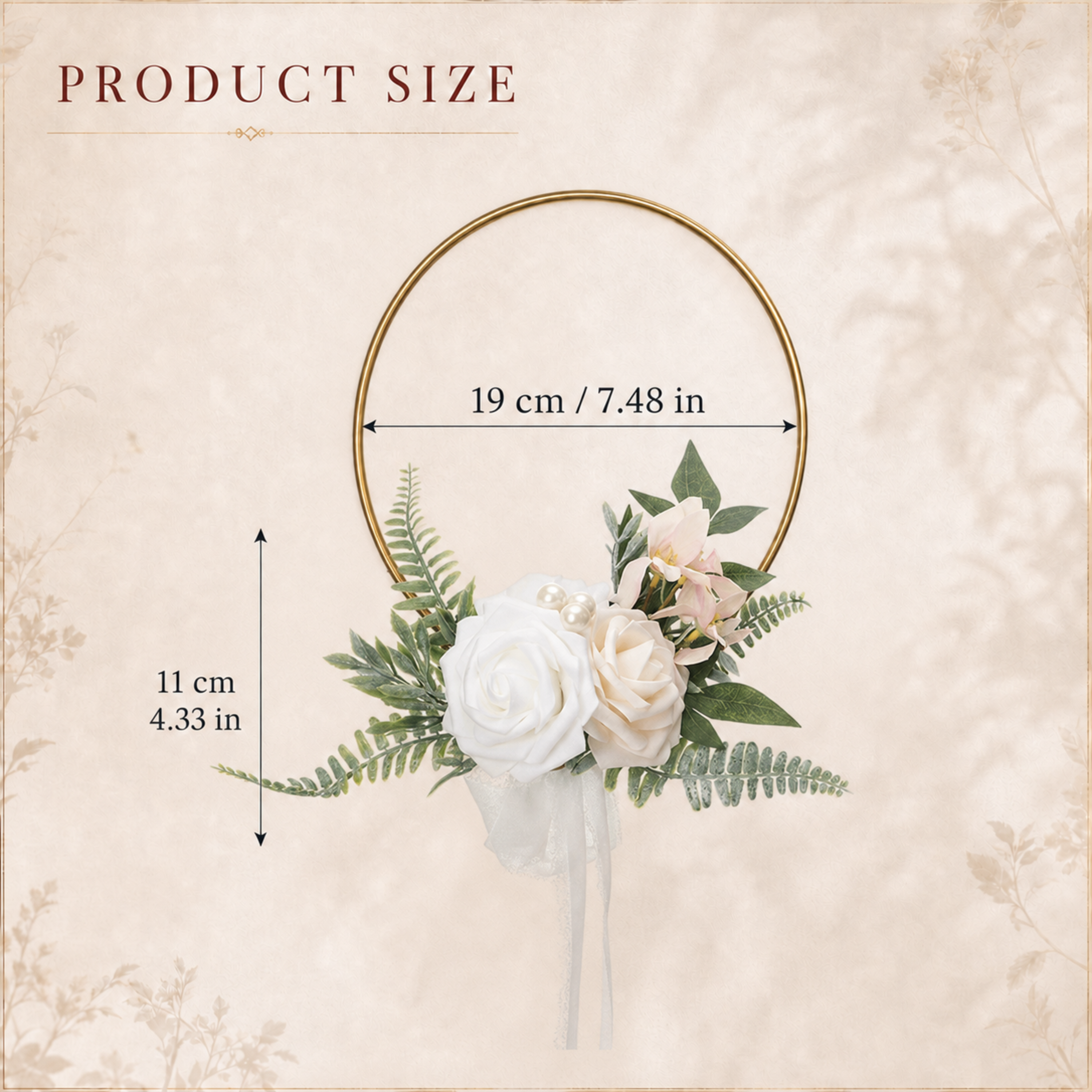 Petite Flower Girl Hoop Bouquet – Burgundy and Blush Wedding Flowers