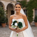 Set of 6 Emerald Green Bridesmaid Bouquets