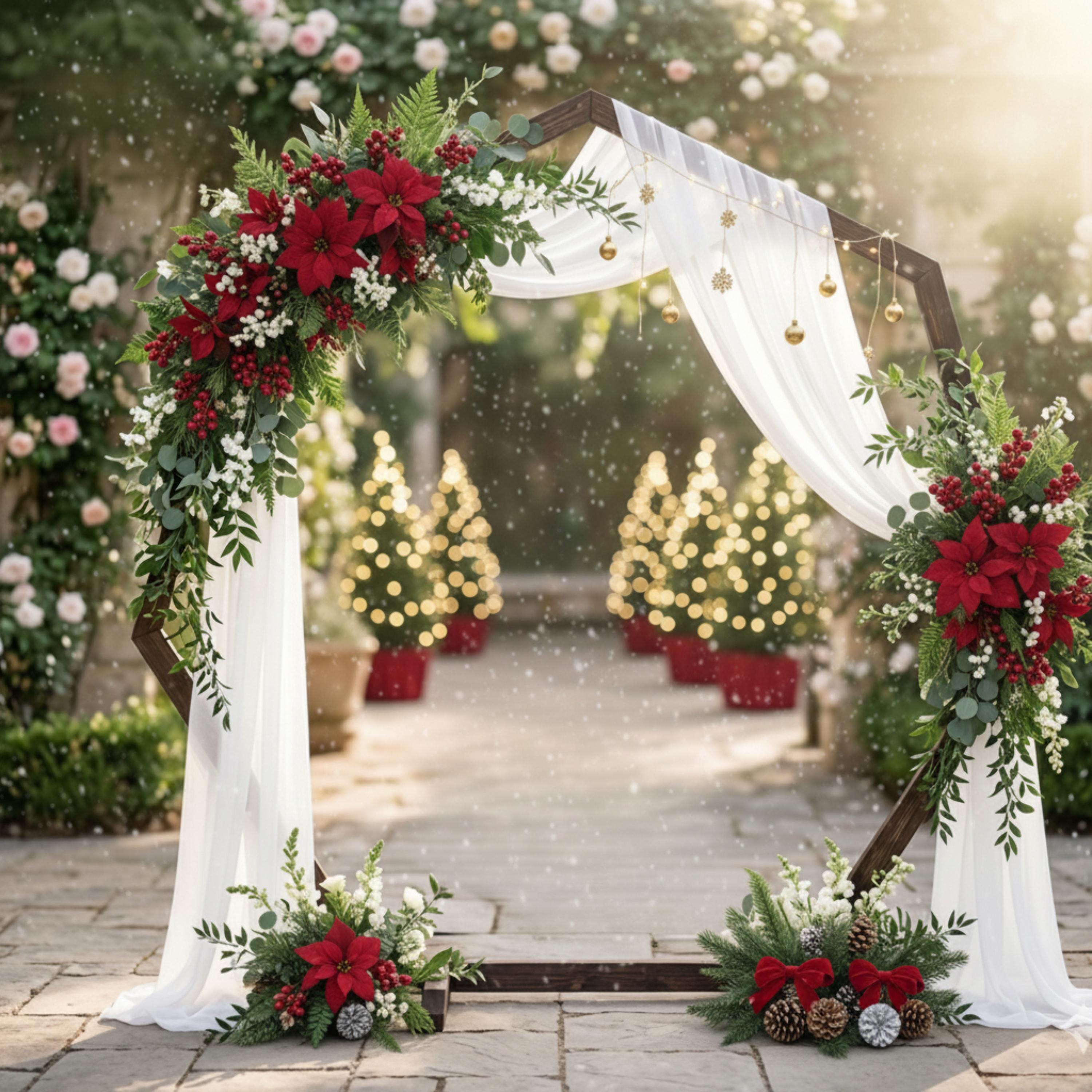 Wedding Arch Wood | 7Ft Heptagon Geometric Arch 