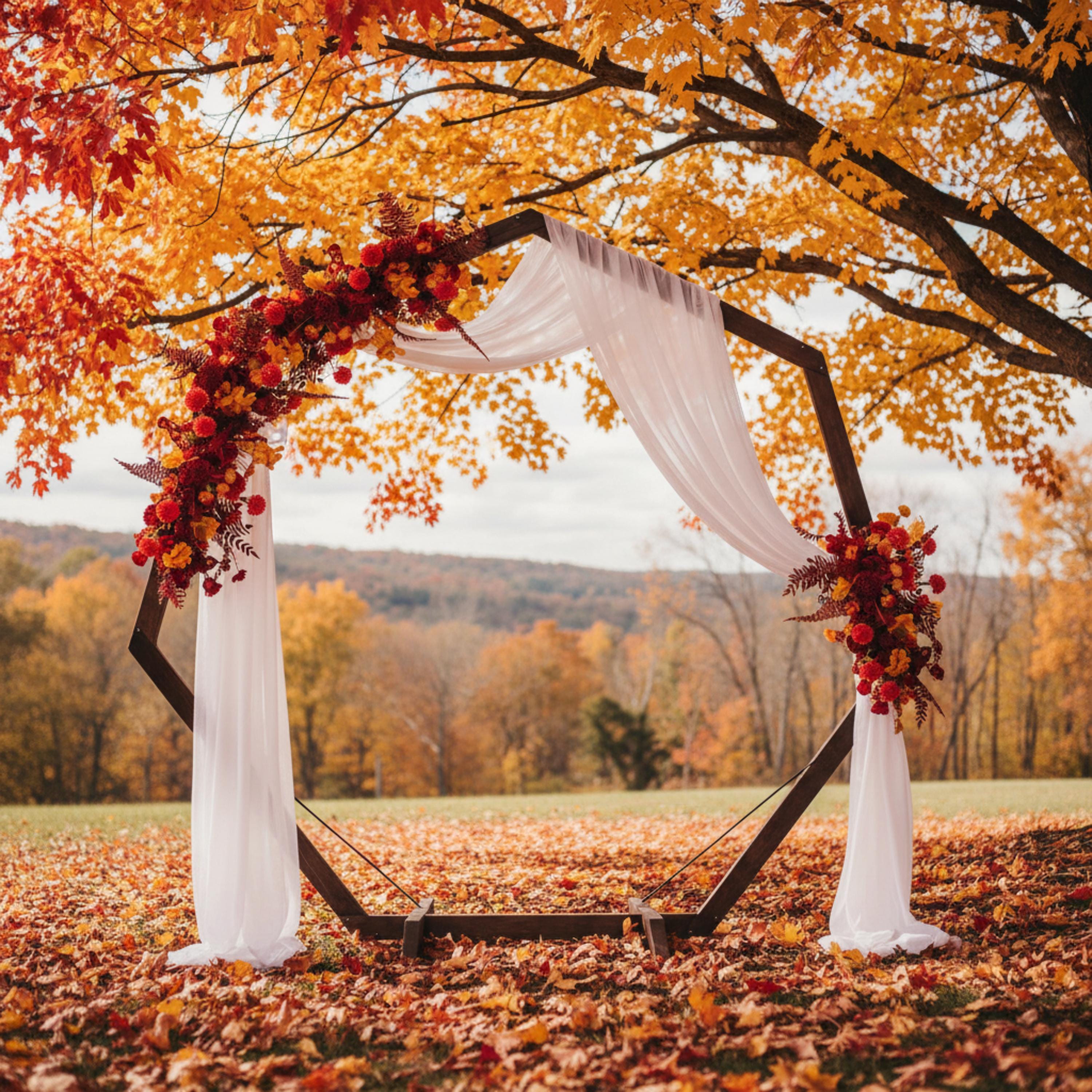 Wedding Arch Wood | 7Ft Heptagon Geometric Arch 