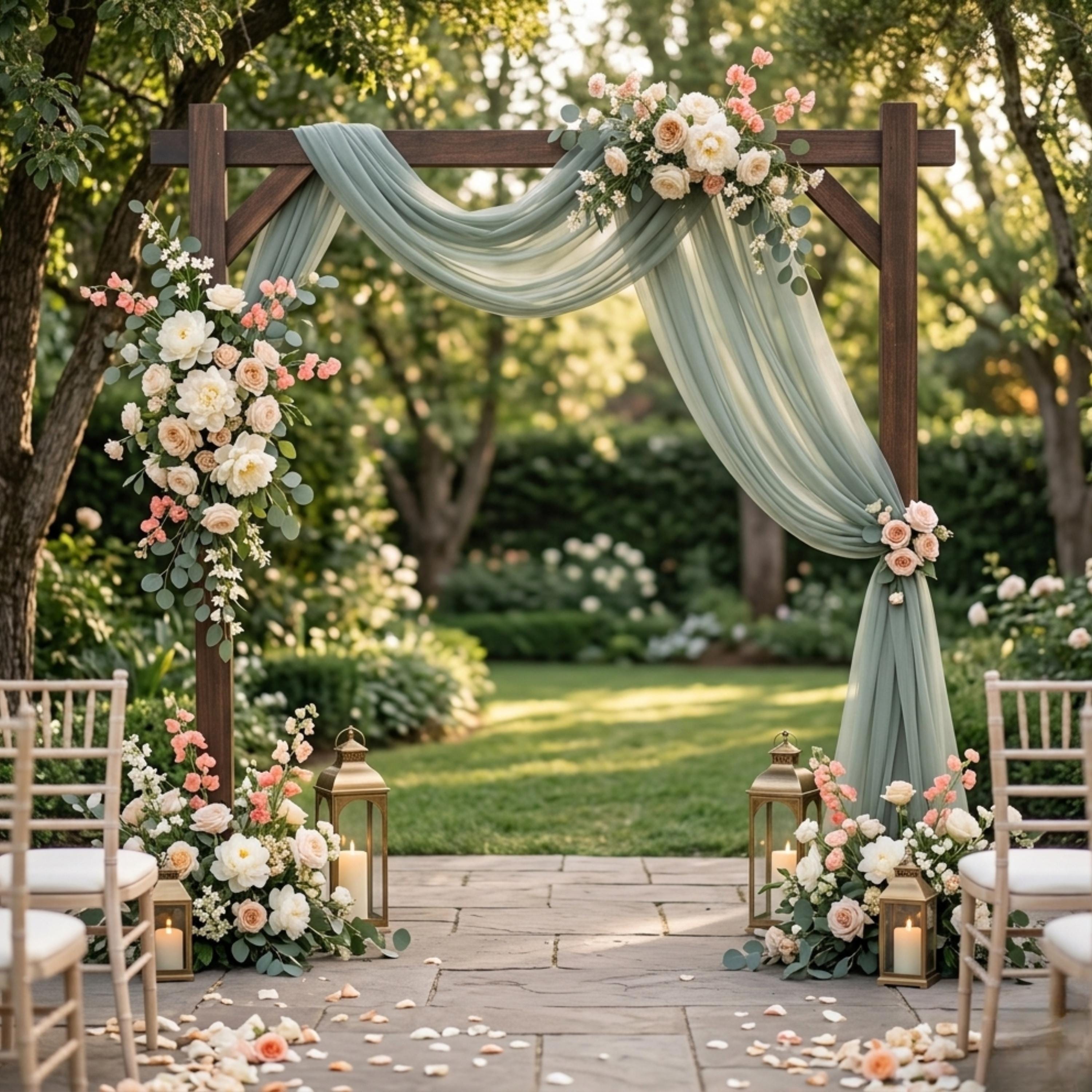 Wedding Arch Wood | 7Ft Rectangular Wooden Arch | Rustic Boho Ceremony Backdrop 