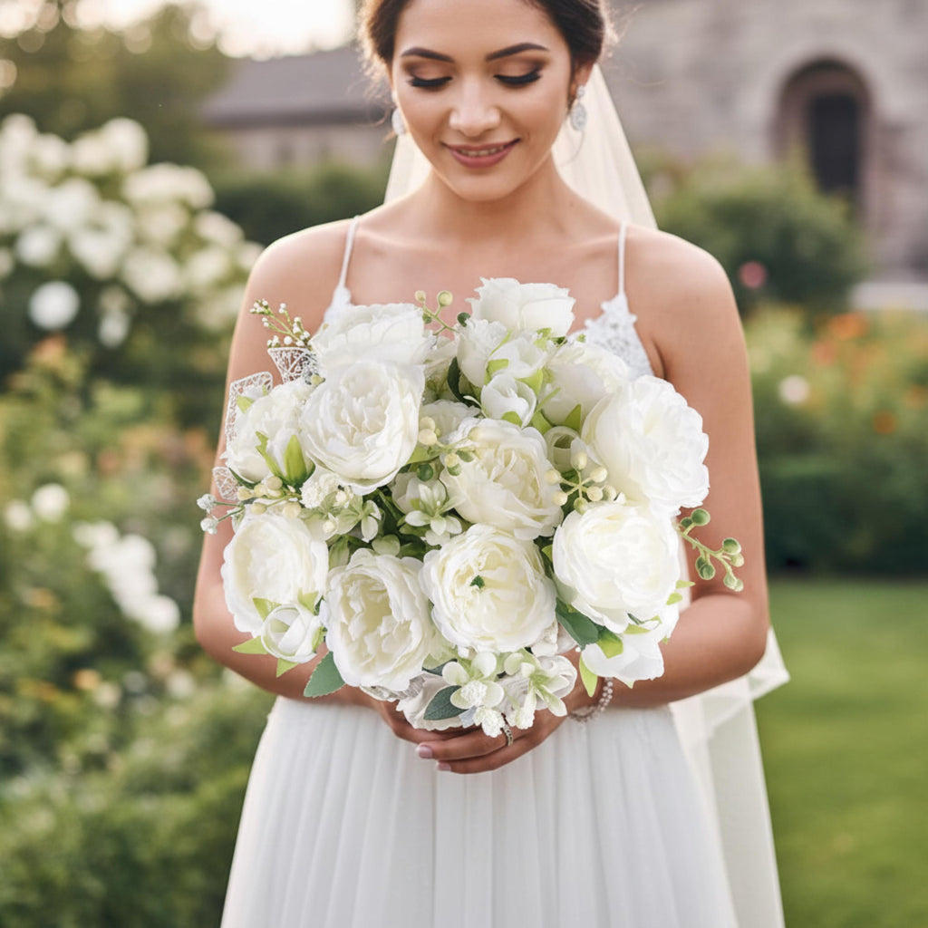 Soft White Peonies for Weddings, Tables, and Special Corners That Need a Gentle Romantic Touch, Bridesmaid Wedding Flowers, Wedding Decor