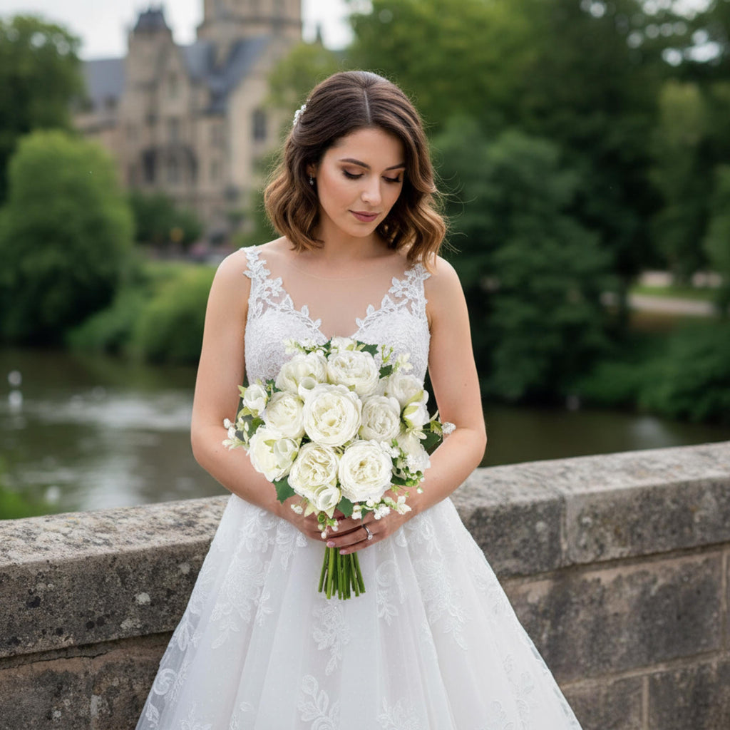 Soft White Peonies for Weddings, Tables, and Special Corners That Need a Gentle Romantic Touch, Bridesmaid Wedding Flowers, Wedding Decor
