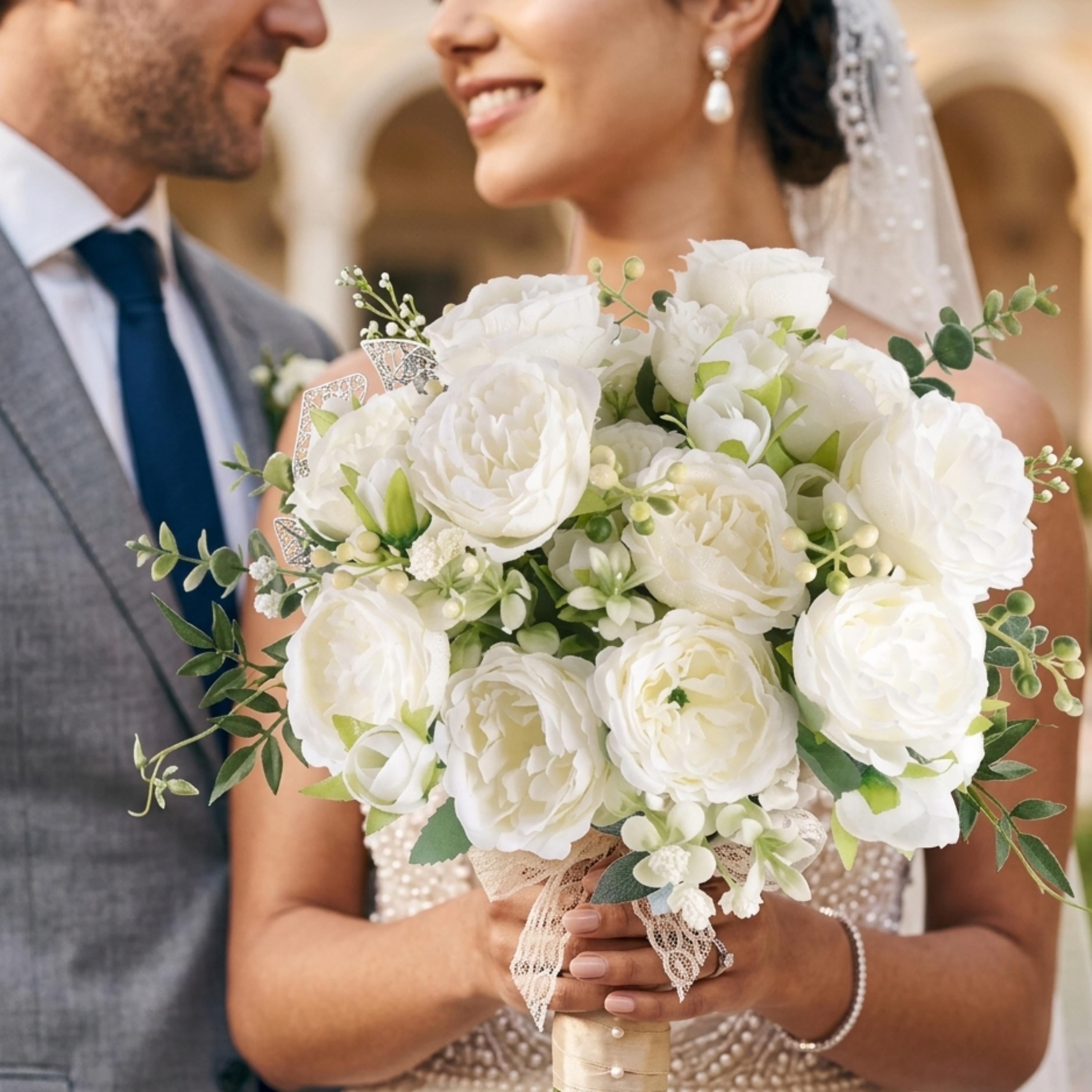 Soft White Peonies for Weddings, Tables, and Special Corners That Need a Gentle Romantic Touch, Bridesmaid Wedding Flowers, Wedding Decor