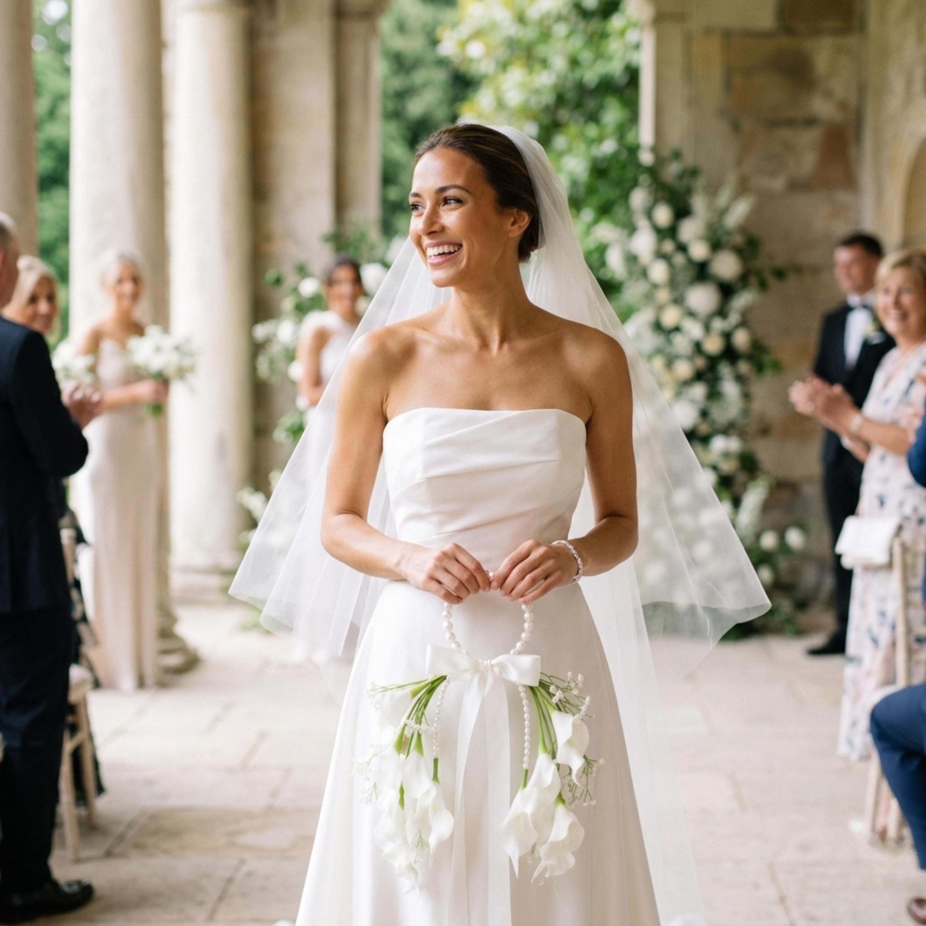 Pearl Handle Calla Lily Bridal Bouquet