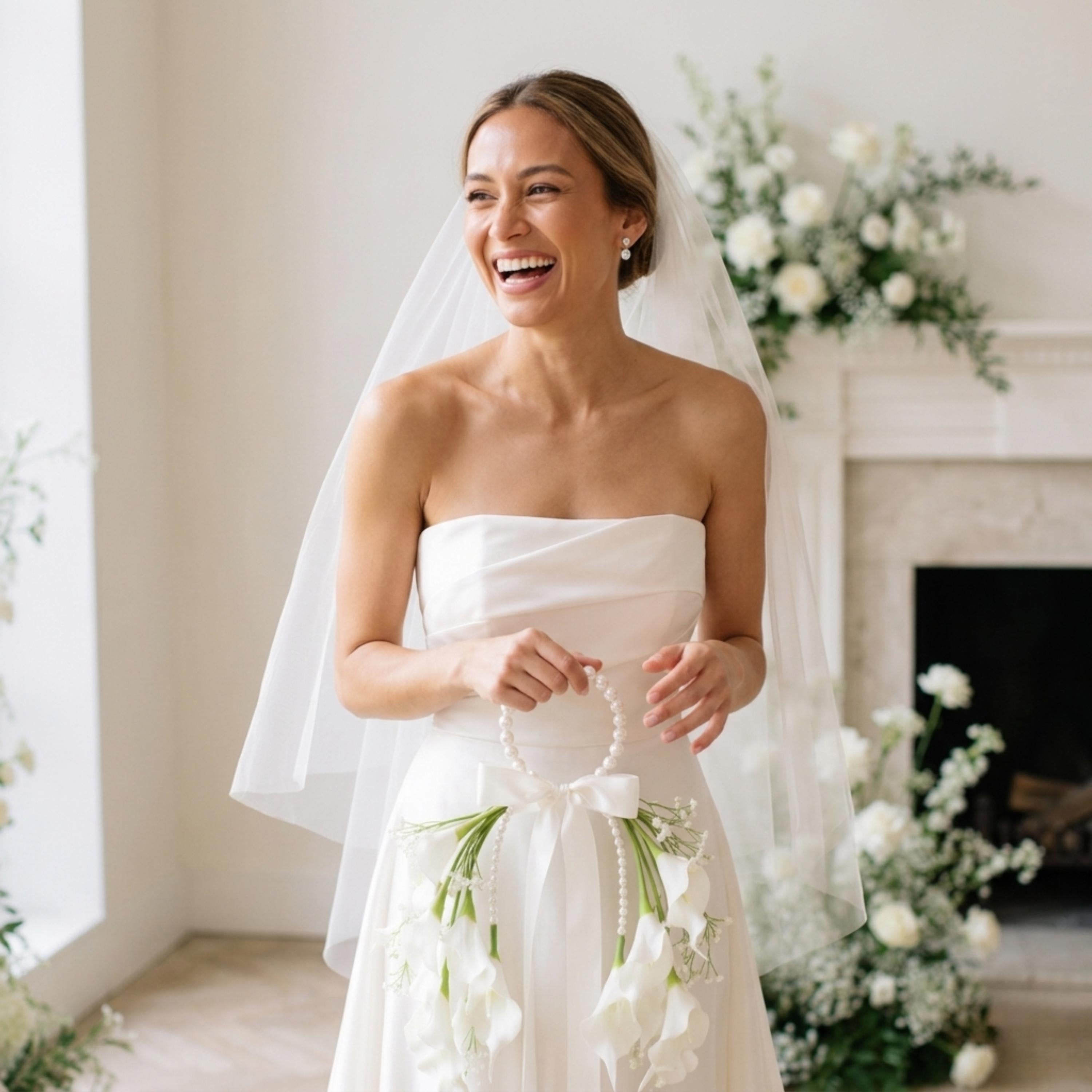 Pearl Handle Calla Lily Bridal Bouquet