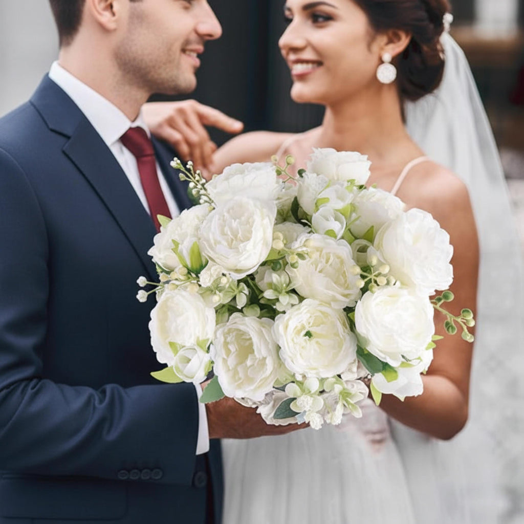 Soft White Peonies for Weddings, Tables, and Special Corners That Need a Gentle Romantic Touch, Bridesmaid Wedding Flowers, Wedding Decor