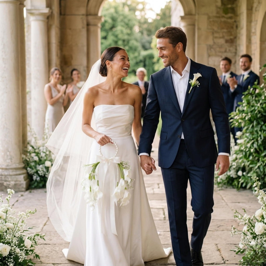 Pearl Handle Calla Lily Bridal Bouquet